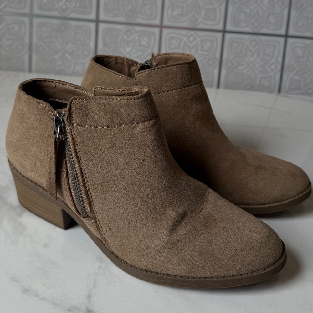Time and Tru Tan Ankle Boots